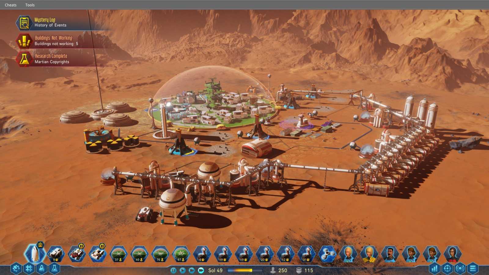 Stahujte zdarma budovatelskou strategii Surviving Mars