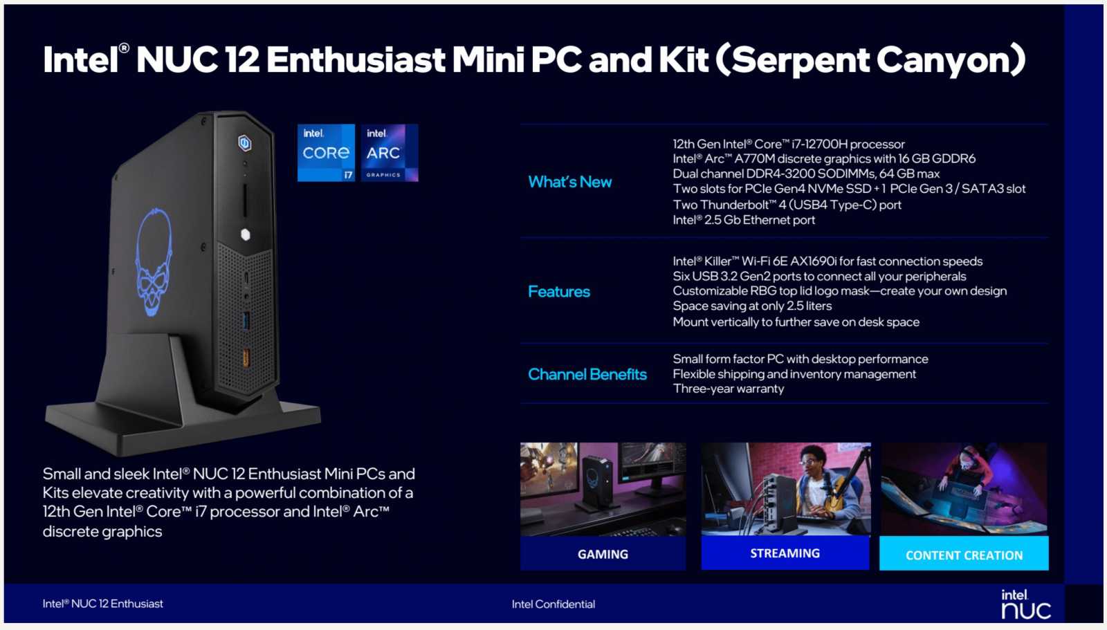 Intel NUC 12 Enthusiast: výkonné Mini PC s herní grafikou Arc A770M