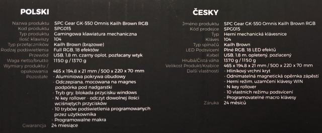 SPC Gear GK530 a GK550: mechanika domů a na turnaje