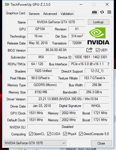 MSI GF GTX 1070 Aero ITX OC: velká karta v malém balení