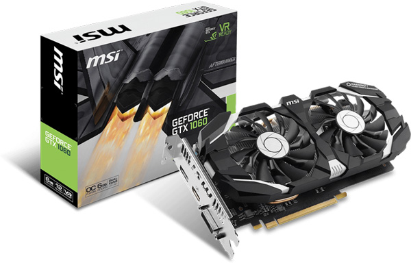 Grafická karta nVidia GeForce GTX 1060 - MSI GeForce GTX 1060 6GT OCV1