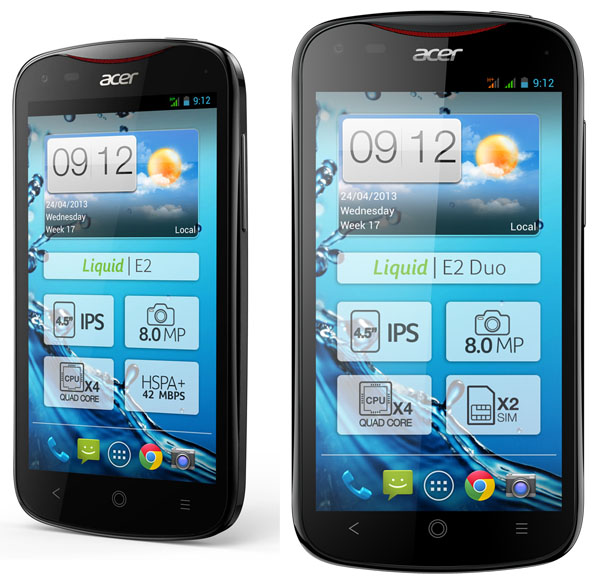 Acer quad-core smartphone s dual-SIM