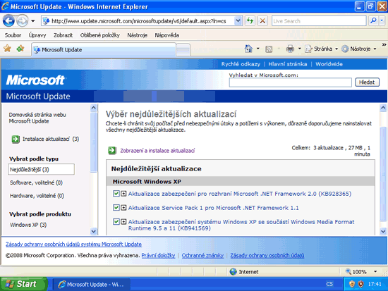 Windows XP Service Pack 3: jak na něj?