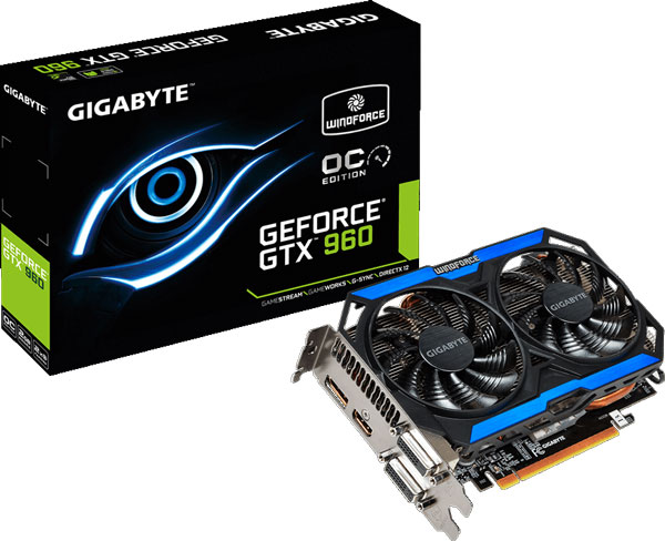 Grafická karta nVidia GTX 960 – GIGABYTE GV-N960OC-2GD