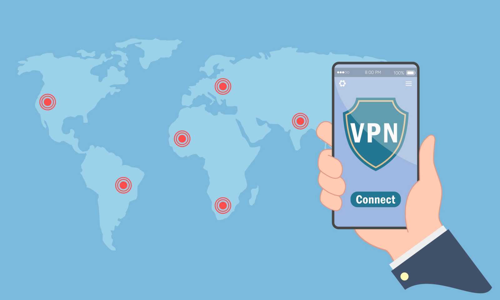 Počet serverů u zdarma dostupných VPN služeb může být limitující