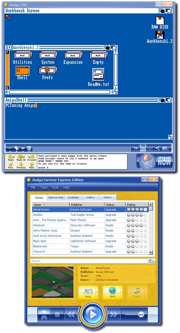 Amiga Forever balík software od Cloanto