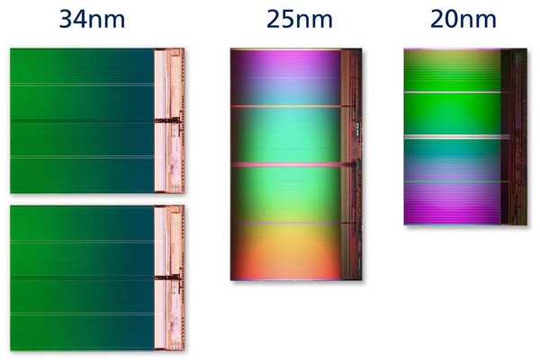 Intel a Micron už začínají vyrábět vzorky 20nm paměťových čipů pro SSD