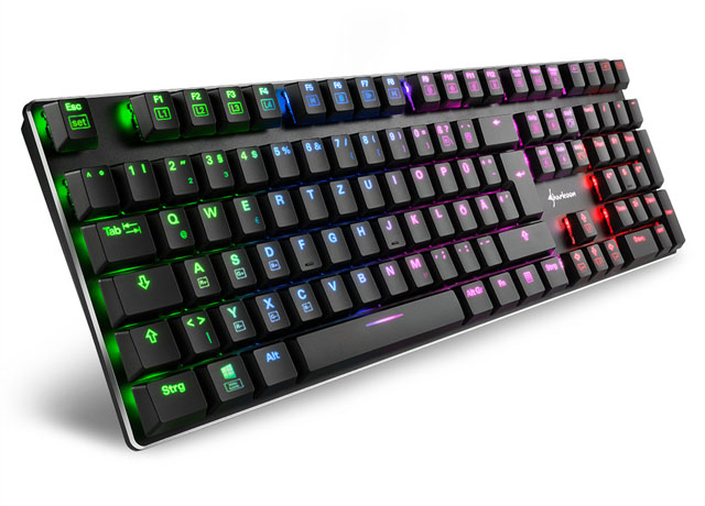 Sharkoon představil mechanické nízkoprofilové klávesnice s RGB podsvícením