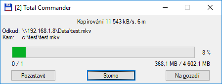 Rychlost omezuje pouze 100Mbps přípojka