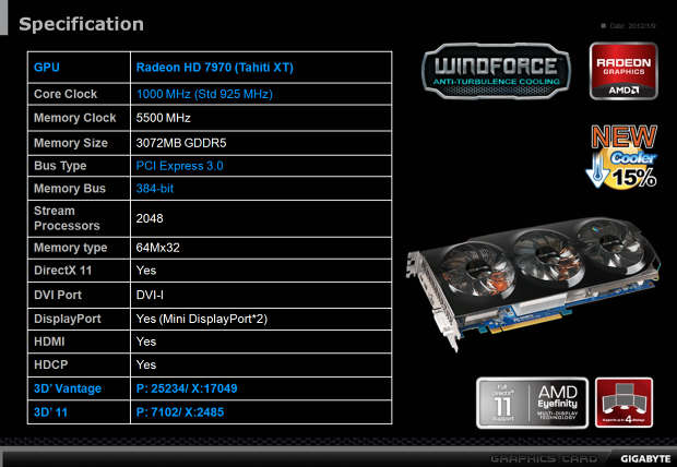 Gigabyte uvede rovnou OC edici Radeonu HD 7970
