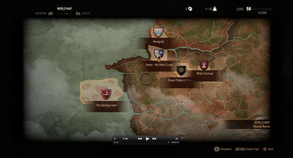Mapa hry Zaklínač 3: Divoký Hon byla odhalena, podívejte se kde všude se budete toulat!