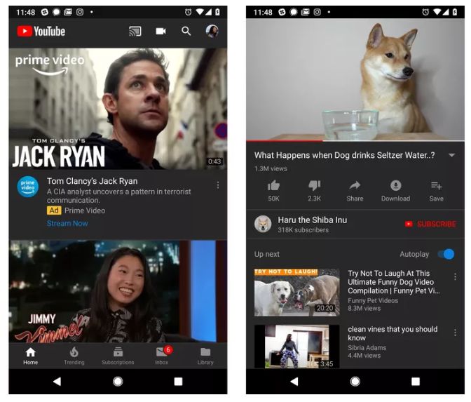 YouTube se na Androidu ladí na černou, Dark Mode lze také vypnout 