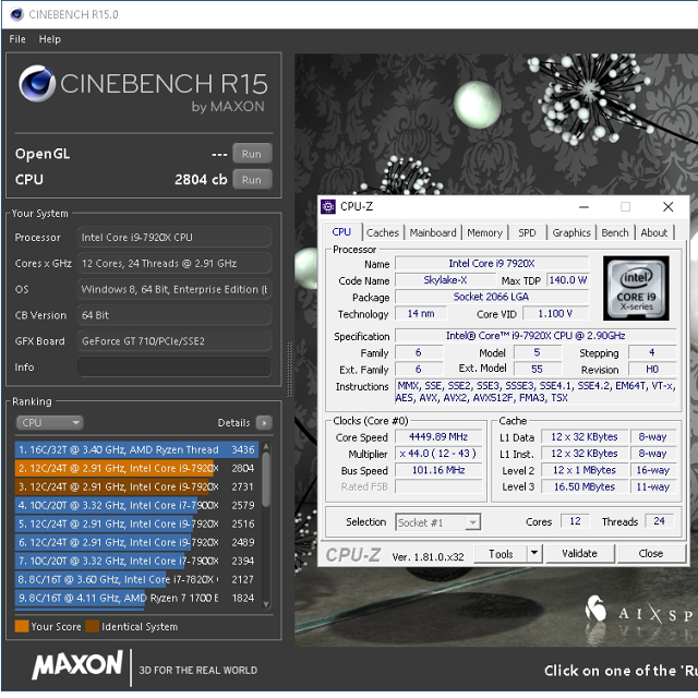 Intel Core i9-7920X: Dvanáct jader Skylake-X v testu