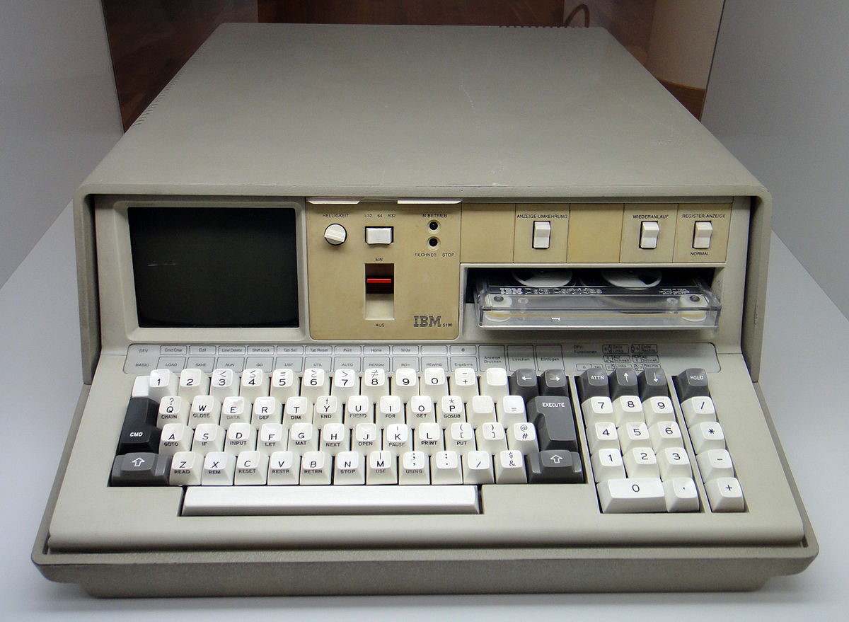 IBM 5100, který vycházel z prototypu SCAMP (zdroj: Wikipedia)