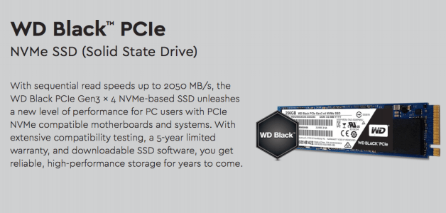 WD Black 256 GB: Nejlevnější M.2 SSD na trhu