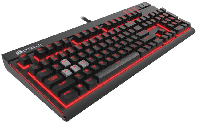 Corsair STRAFE: herní klávesnice s jednoduchým designem a mechanickými spínači Cherry MX Red