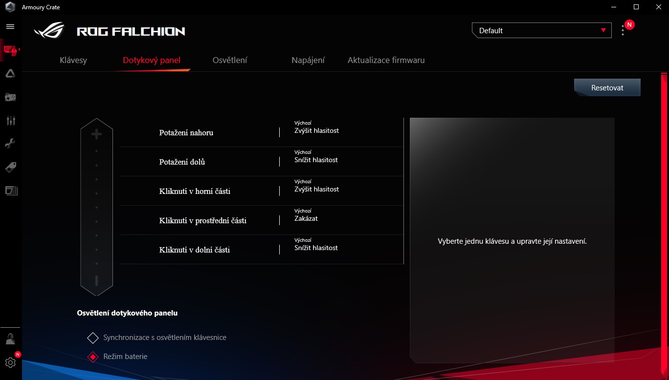 ASUS ROG Falchion - herní mechanická klávesnice do kapsy