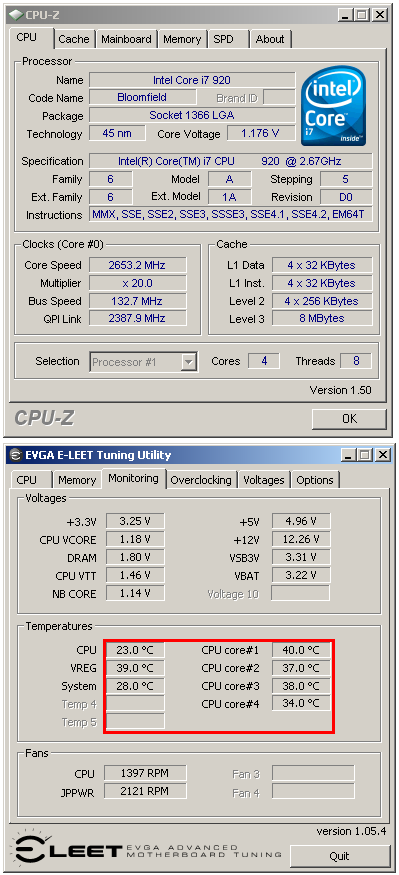 Intel Core i7 920 - Srovnání výrobních revizí C0 a D0