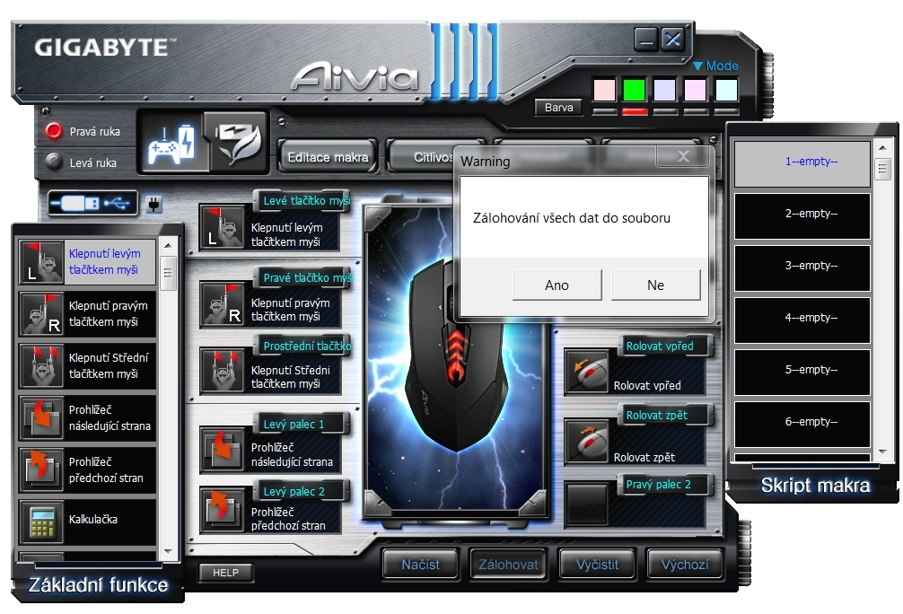 Gigabyte M8600 Aivia – drsná bezdrátová myš se zásobníkem