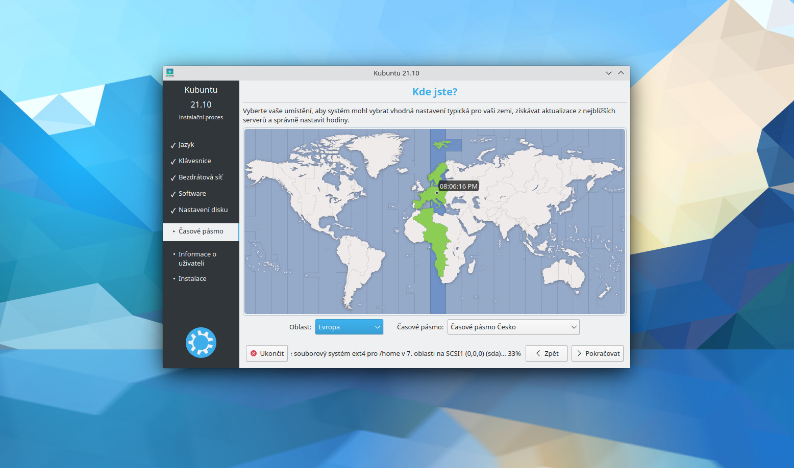 Instalace Kubuntu, základní nastavení.