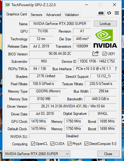 Test MSI GF RTX 2070 Super a RTX 2060 Super Gaming X