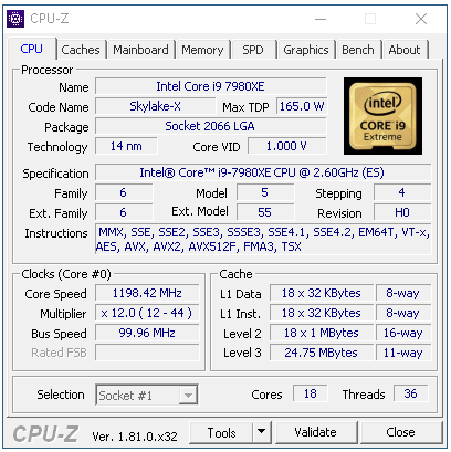 Intel Core i9-7980XE: Osmnáct jader Skylake-X v testu