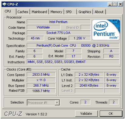 Pentium Dual-Core E6500K a dalších 30 procesorů v testu