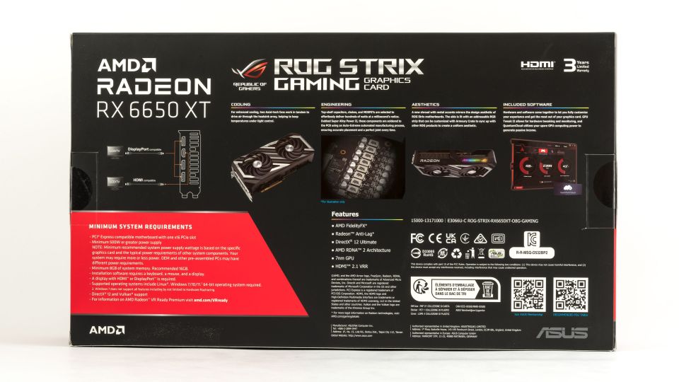 Asus ROG Strix RX 6650 XT OC Edition: Důraz na špičkové chlazení