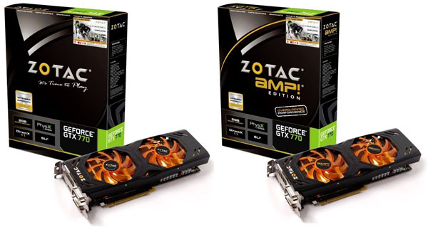 Přehled grafických karet GeForce GTX 770 různých značek