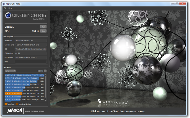 Body v Cinebench R15