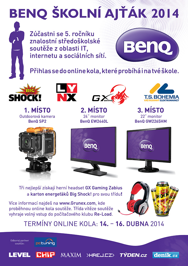 BenQ Školní ajťák: Pátý ročník středoškolské znalostní IT soutěže startuje příští týden