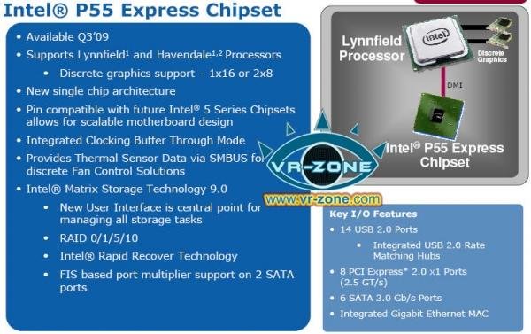 Intel P55 a P57 nebude podporovat SATA 3