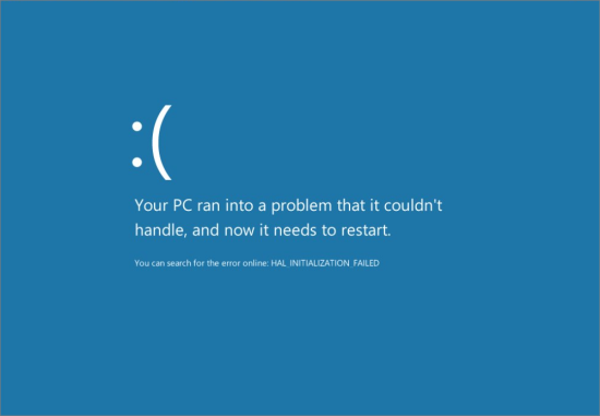 Windows 8 mají modernizovaný BSOD se smajlíkem