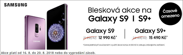 Samsung S9 můžete koupit jen za 12 990 Kč a zdarma dostanete 256GB microSD kartu