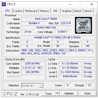 Intel Core i7-7800X: Šest jader Skylake-X v testu