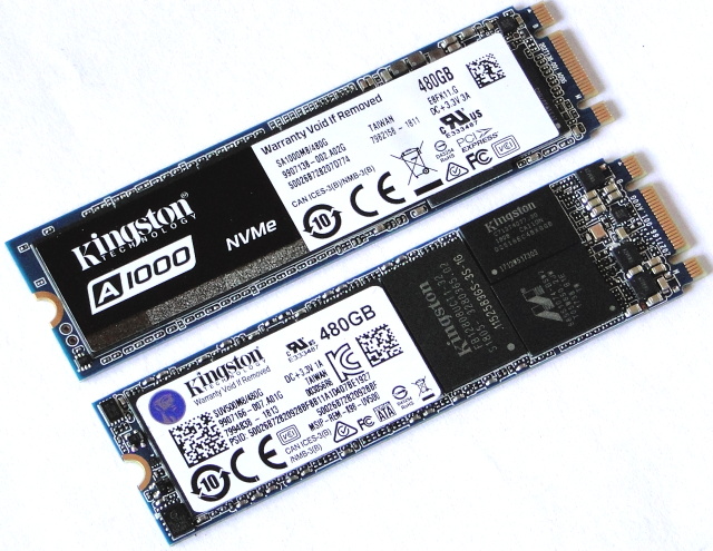 SSD Kingston A1000 a UV500 (480 GB) ve dvaceti aplikacích