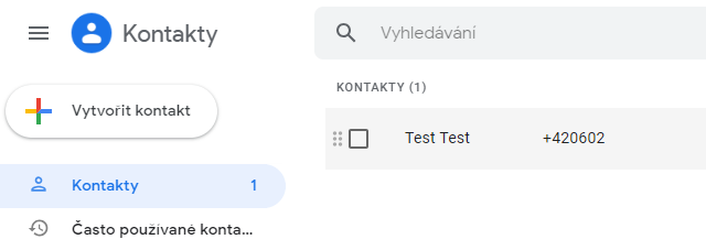 Google kontakty