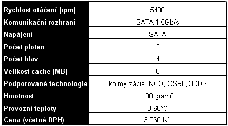 Notebookové 2.5" disky s kapacitou 160GB