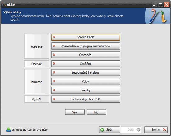 nLite: Instalace Windows XP SP3 na míru