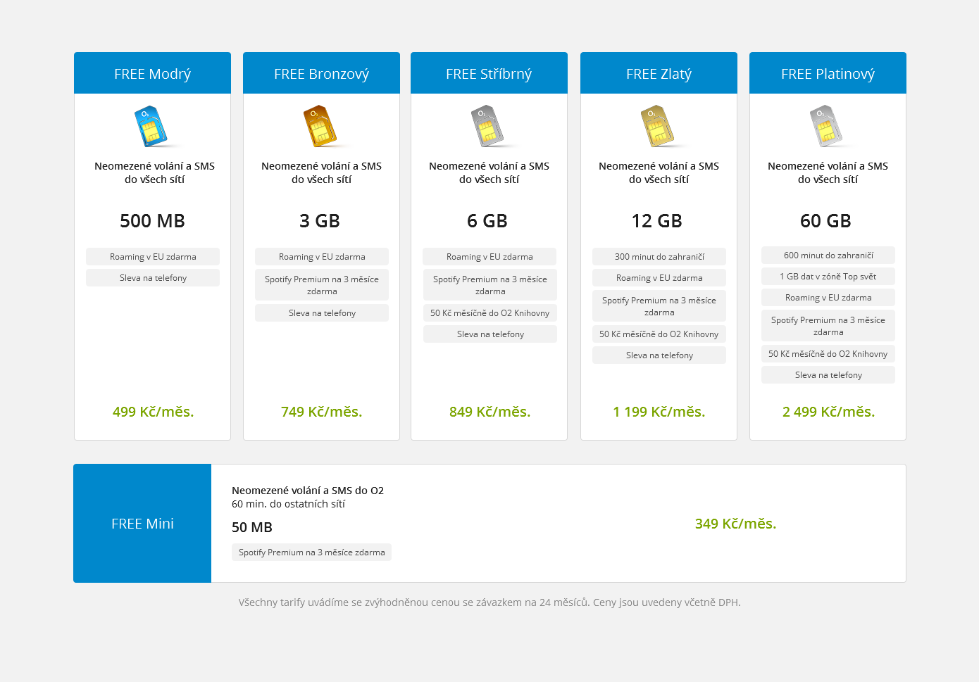 Nové tarify O2 FREE přinášejí zákazníkům více dat za stejnou cenu