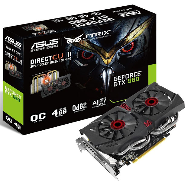 Grafická karta ASUS GTX 960 Strix bude mít svoji 4GB verzi