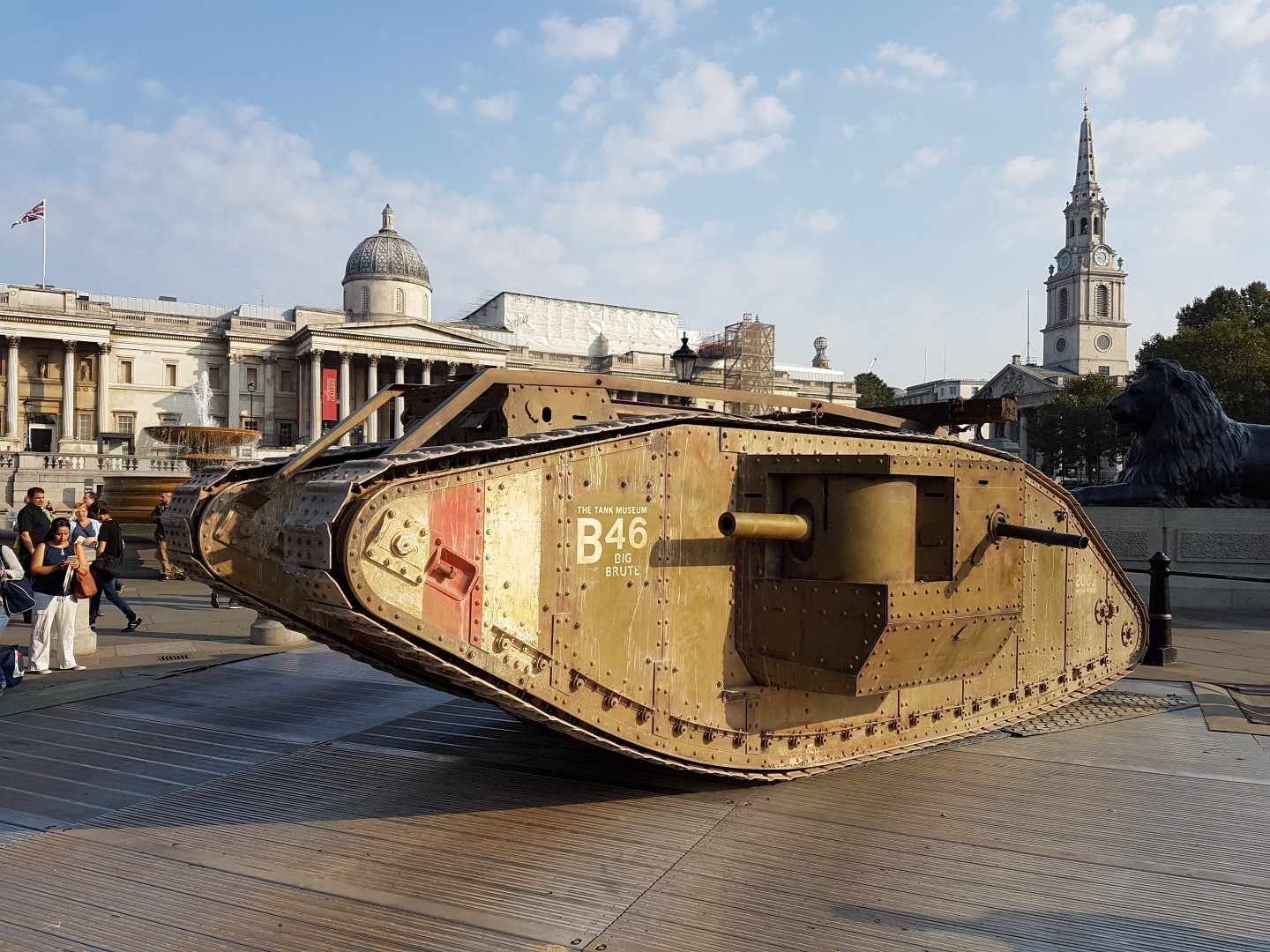 Wargaming rozjel tank Mark IV. na Trafalgar square