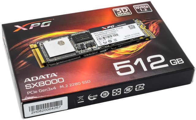 2× 512 GB NVMe SSD od ADATA: XPG SX7000 a SX8000