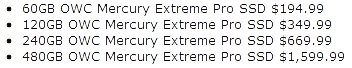 Nová řada solid-state disků OWC Mercury Pro v prodeji