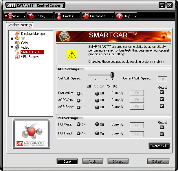 ATI Catalyst Control Center