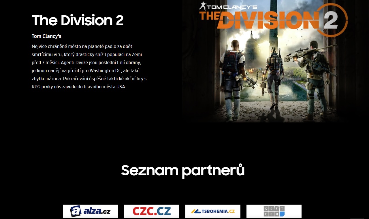 K vybraným SSD Samsung získáte The Division 2 zdarma