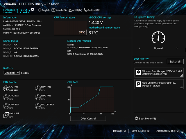 Asus ProArt B550-CREATOR: Luxusně vybavená deska