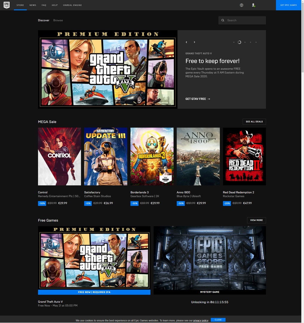 Epic Games Store spustil rozdávání GTA V zdarma… a sestřelil si obchod na několik hodin