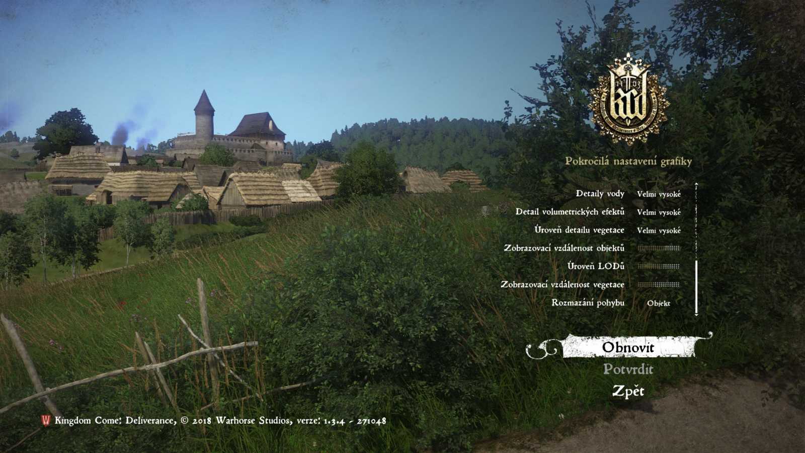 Kingdom Come: Deliverance: vliv nastavení na výkon