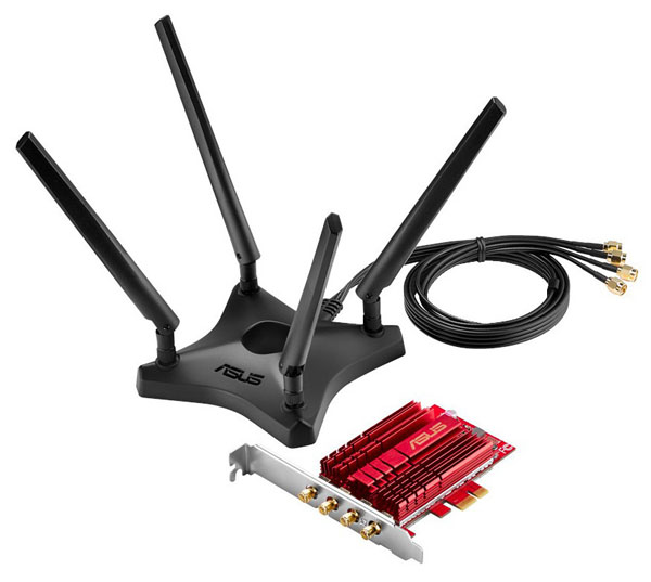 Asus vydává novou rozšiřující kartu pro dual-band Wi-Fi 802.11ac se čtyřmi anténami